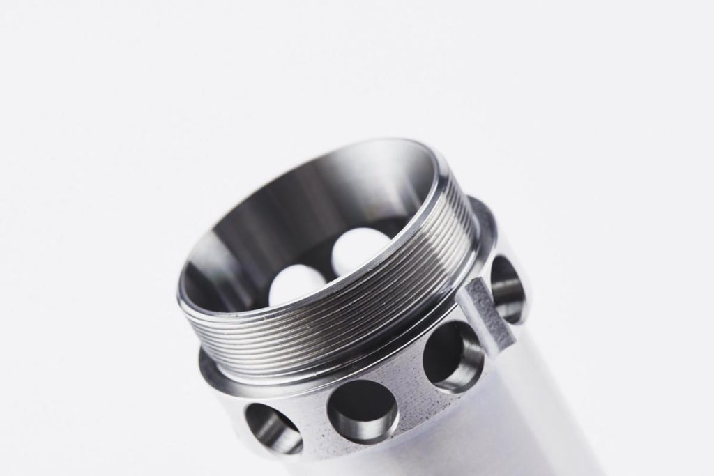 Metallene Taschenlampe Nahaufnahme